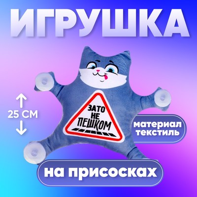 Автоигрушка «Зато не пешком», кот, на присосках