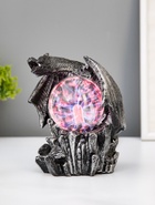 Плазменный шар 7421135G черный с серебряной патиной 15×15×17.5 см - Фото 2