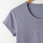 Футболка женская с круглым воротом, цвет серый меланж, размер 50 - фото 54707177