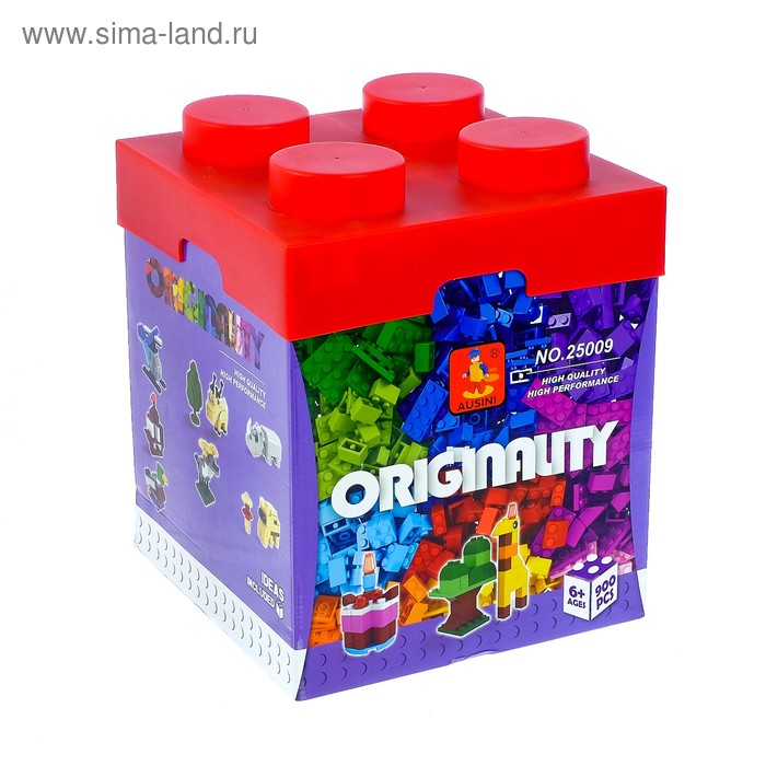 УЦЕНКА Конструктор «Большой набор для творчества», 900 деталей (трещина на крышке) - Фото 1