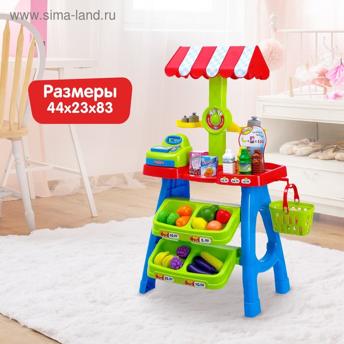 УЦЕНКА (Трещина) Игровой модуль «Продуктовая лавка» с аксессуарами, высота 83 см - Фото 1