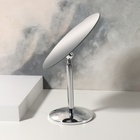 УЦЕНКА Зеркало настольное «Овал», 12.4×23-26 см (12.4×17.3 см), цвет серебряный - Фото 6