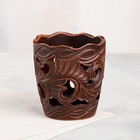 Салфетница "Глинка", резка, красная глина, 10 см - фото 8902855