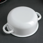 Кастрюля эмалированная, 1.5 л, d=17.5 см, с крышкой, без деколи, белая - Фото 3