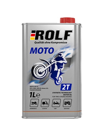 Масло моторное, Rolf Moto, для 2T мотоциклов, п/синтетическое, 1 л