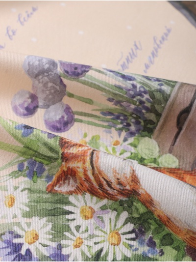 Скатерть Этель «Уютные коты», 220×147 см, 100% хлопок, саржа 190 г/м²