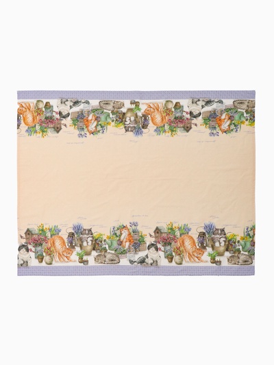 Скатерть Этель «Уютные коты», 220×147 см, 100% хлопок, саржа 190 г/м²