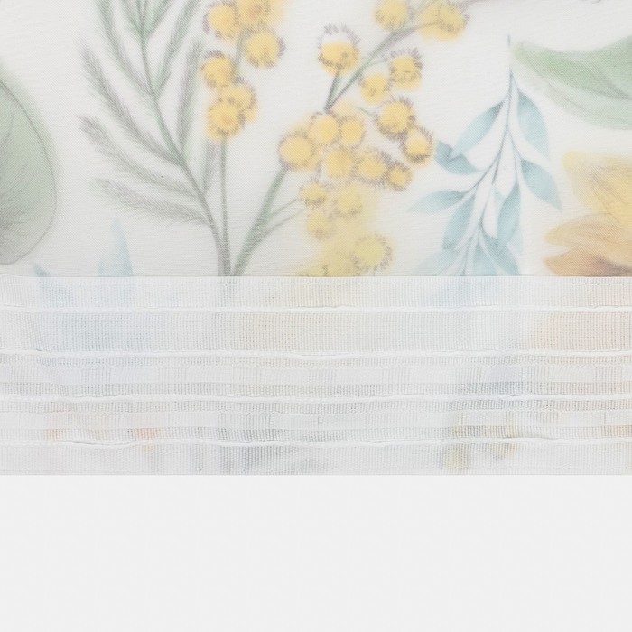 Тюль с подхватом и ламбрекеном "Солнечные цветы" 250х200см, 100% п/э, вуаль - фото 1908509323