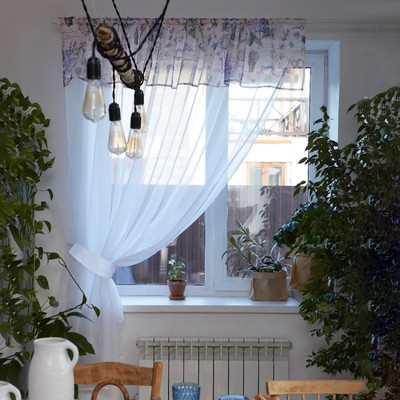 Тюль с подхватом и ламбрекеном «Магия прованса», 250×200 см, 100% п/э, вуаль