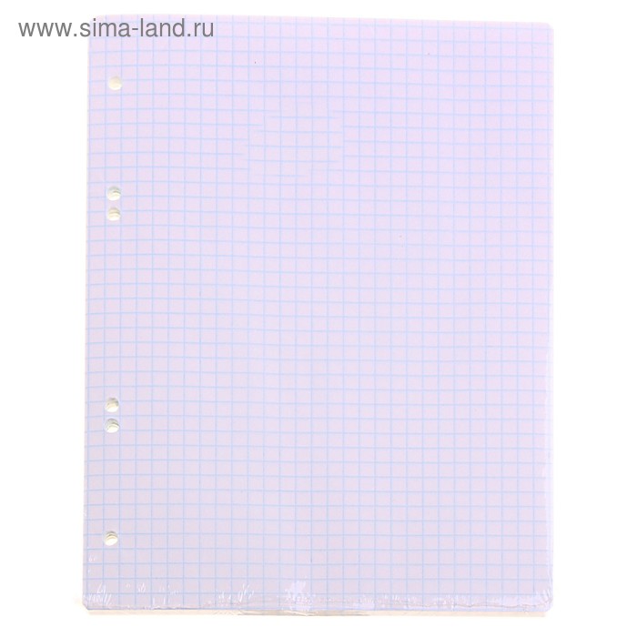 Сменный блок для тетрадей на кольцах А5, 80 листов клетка, белый - Фото 1