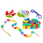 Шнуровка с карточками 60 шт., 16 развивающих заданий, по методике Монтессори - Фото 2