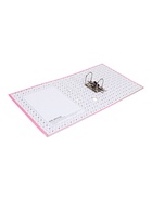 Папка-регистратор А4, 75 мм, ПВХ, тиснение «лен», металлическая окантовка, карман на корешок, собранная, собранная, темно-розовая - Фото 5