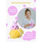 Мочалка детская с мягкой игрушкой Доляна «Зверята», 20 г, игрушка и цвет МИКС - Фото 1