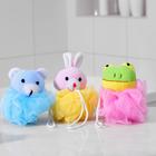 Мочалка детская с мягкой игрушкой Доляна «Зверята», 20 г, игрушка и цвет МИКС - Фото 5