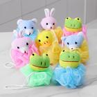 Мочалка детская с мягкой игрушкой Доляна «Зверята», 20 г, игрушка и цвет МИКС - Фото 6