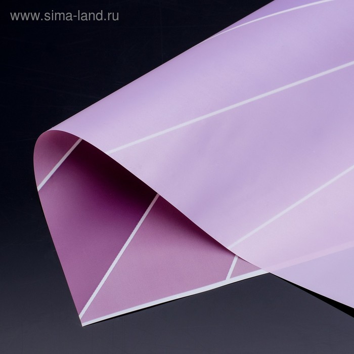 Пленка для цветов и букетов, сирень «Линии» 57×57 см - Фото 1