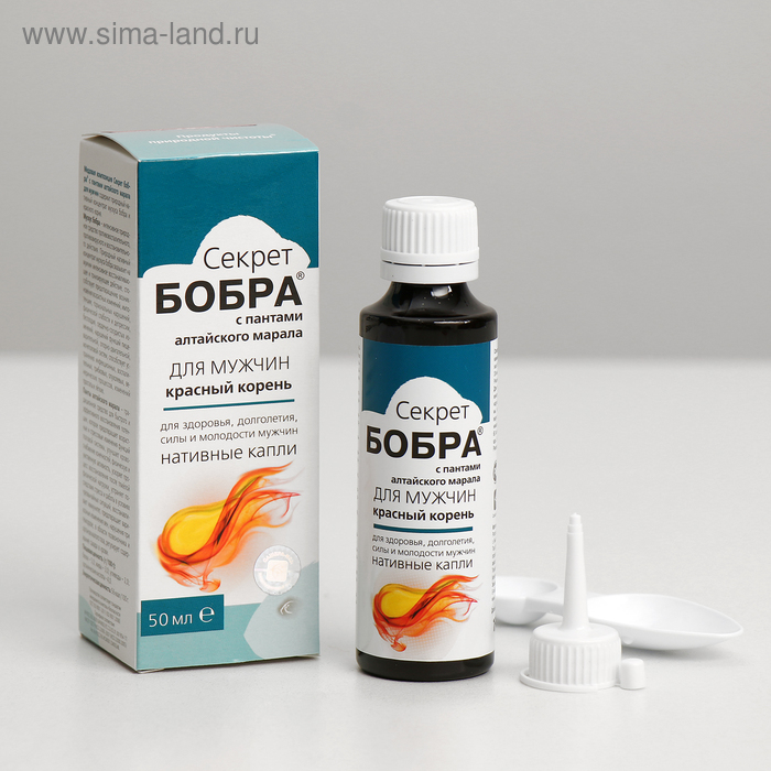 Натуральный концентрат бобровой струи "Секрет бобра" с красным корнем для мужчин, 50 мл - Фото 1
