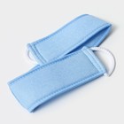 Мочалка для тела Доляна «Шашки», длинная, 70 см, голубая - Фото 4