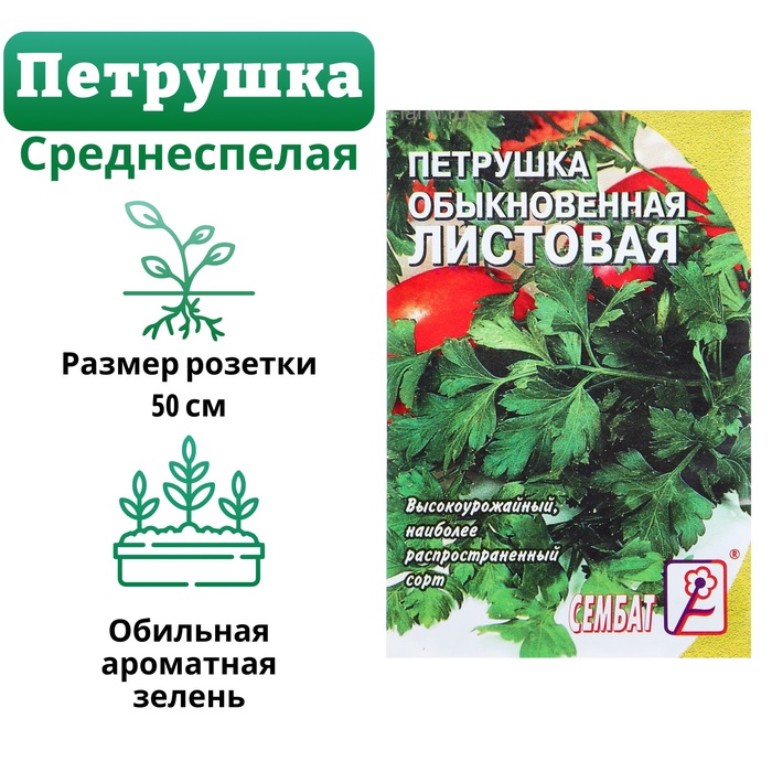 Семена Петрушка "Обыкновенная листовая", 3 г - Фото 1