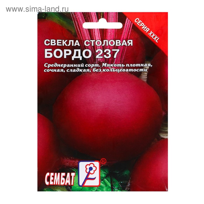 Семена ХХХL Свекла "Бордо 237", 7 г - Фото 1
