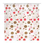 Штора для ванны Доляна «Кружочки», 180×180 см, EVA - Фото 1
