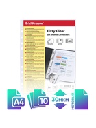 Файл - вкладыш ErichKrause Fizzy Clear, А4, 30 мкм, прозрачный, вертикальный, 10 штук - Фото 1