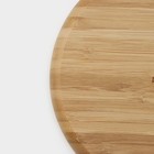 Менажница Доляна Striata, d=25 см, 5 секций, бамбук, бежевая - Фото 5