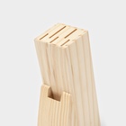 Подставка для ножей Доляна, 11×6×20 см, дерево - Фото 3