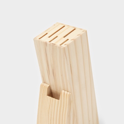 Подставка для ножей Доляна, 11×6×20 см, дерево