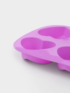 Форма для выпечки Доляна «Сердце напополам», силикон, 25.8×17×3.2 см, 6 ячеек (7×6.5×3 см), сиреневая - Фото 5