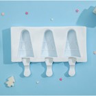 Форма силиконовая для мороженого «Ель», 19,2×13×2,4 см, 3 ячейки, цвет МИКС - Фото 1