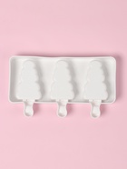 Форма для мороженого новогодняя «Ёлочка», силикон, 19.5×13×2.5 см, 3 ячейки (7.1×2.7 см), белая - Фото 3