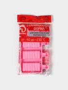 Форма для мороженого «Венеция», силикон, 19.6×11×2.4 см, 4 ячейки, розовая - Фото 7