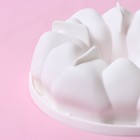 Форма для муссовых десертов и выпечки Доляна «Гранатовый браслет», силикон, 19,5×19,5×6,9 см, цвет белый - Фото 3