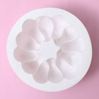 Форма для муссовых десертов и выпечки Доляна «Гранатовый браслет», силикон, 19,5×19,5×6,9 см, цвет белый - Фото 4