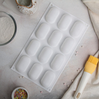 Форма для муссовых десертов и выпечки Доляна «Савоярди», силикон, 29,7×17,2×2,5 см, 12 ячеек (4×6,5 см), цвет белый - Фото 2