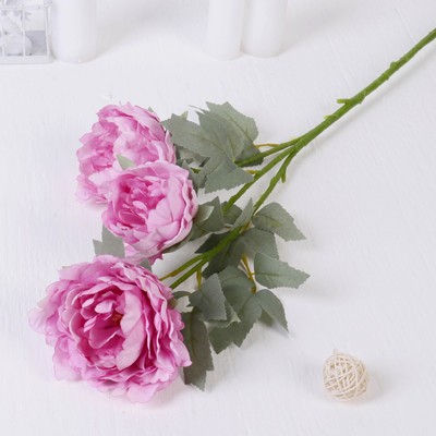 Цветы искусственные "Пион Лунная река" 12*85 см, сиреневый