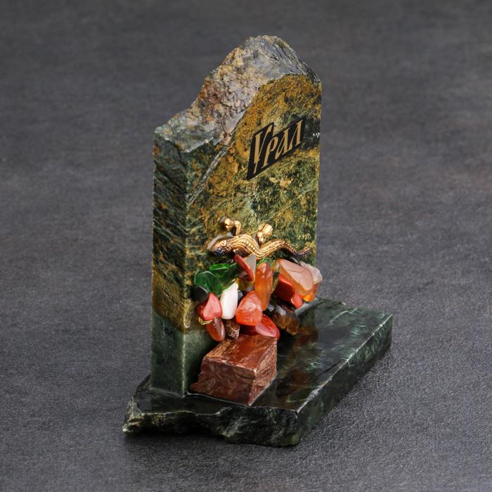 Сувенир-скол "Ящерица", с камнями, малый, микс - фото 1927512216