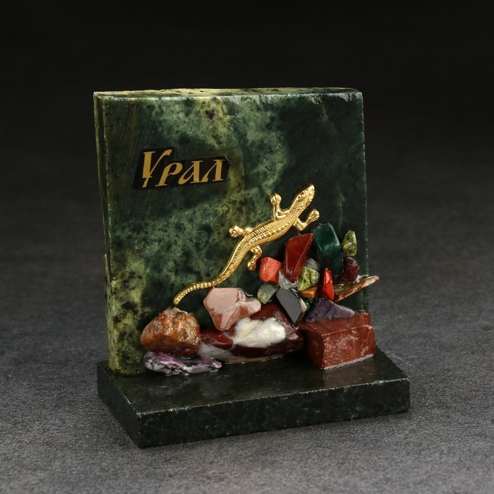 Сувенир-скол "Ящерица", с камнями, малый, микс - фото 1889399894