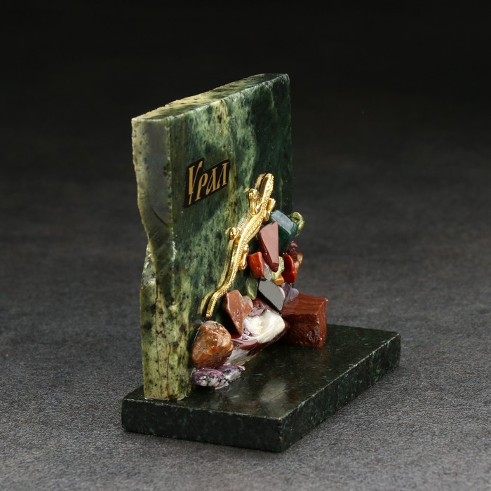 Сувенир-скол "Ящерица", с камнями, малый, микс - фото 1889399895