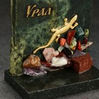 Сувенир-скол "Ящерица", с камнями, малый, микс - Фото 8