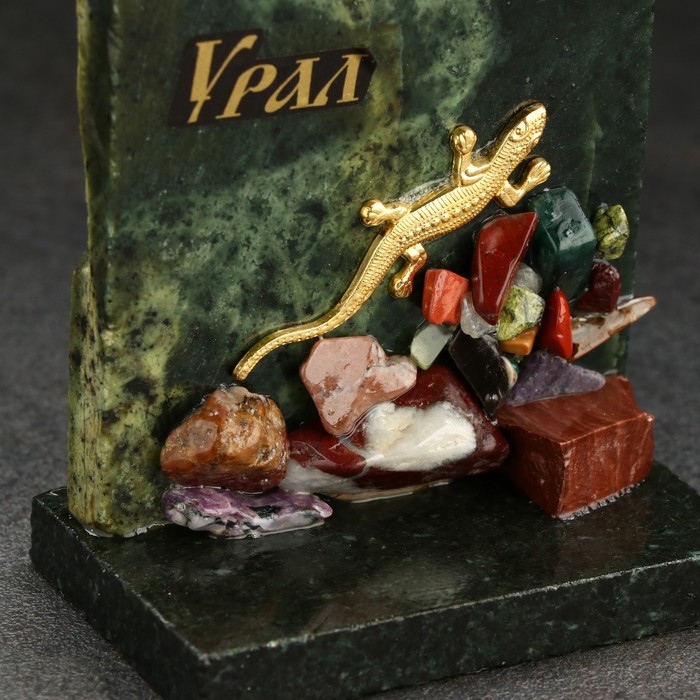 Сувенир-скол "Ящерица", с камнями, малый, микс - фото 1927512222