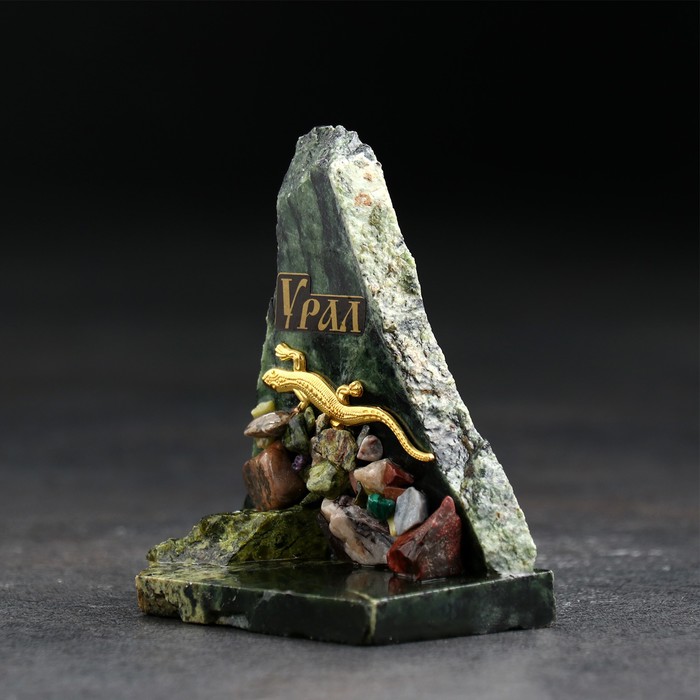 Сувенир-скол "Ящерица", с камнями, малый, микс - фото 1908509523