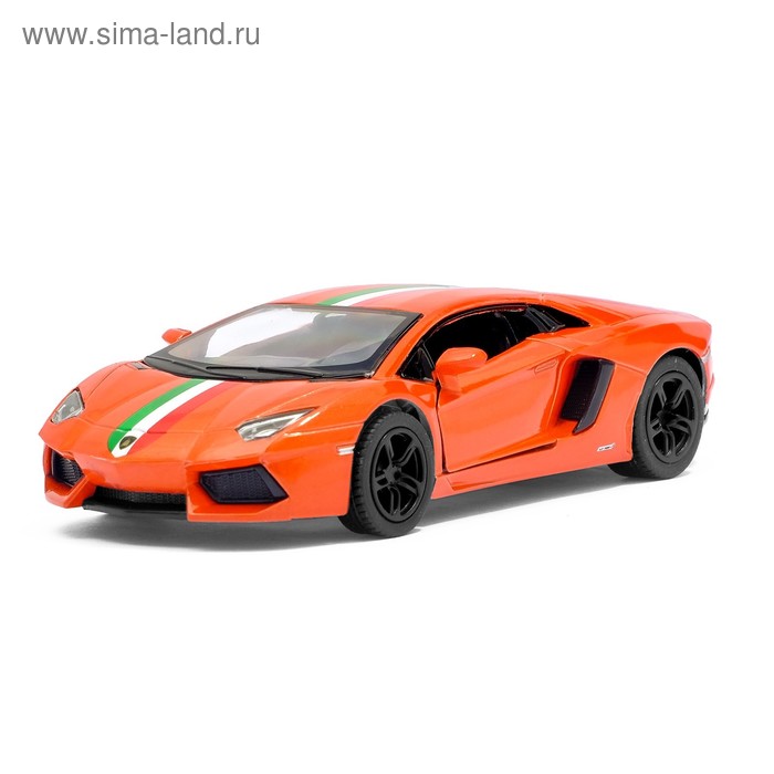 Машина металлическая Lamborghini Aventador LP 700-4, 1:38, открываются двери, инерция, цвет оранжевый - Фото 1