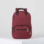 Рюкзак молодёжный, отдел на молнии, 2 наружных кармана, 2 боковых кармана, цвет бордовый - Фото 1
