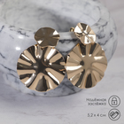 Серьги металл «Атмосфера» планета и спутник, цвет золото - Фото 1