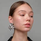 Серьги металл «Атмосфера» планета и спутник, цвет серебро - Фото 5