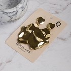 Серьги металл «Атмосфера» кувшинка, цвет золото - Фото 4