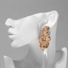 Серьги металл «Атмосфера» кувшинка, цвет золото - Фото 3