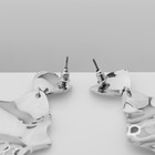 Серьги металл «Атмосфера» кувшинка, цвет серебро - Фото 3